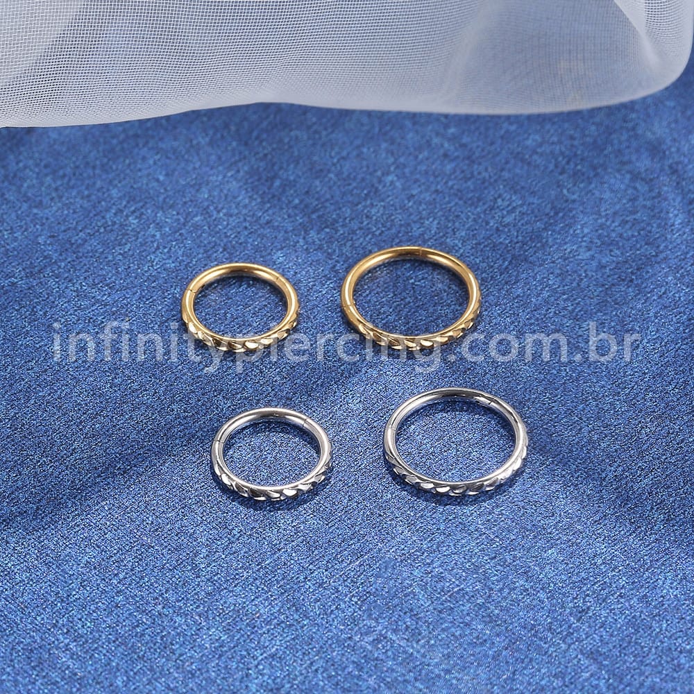 Piercing Argola Aço Cirúrgico Segmento Articulado Detalhado
