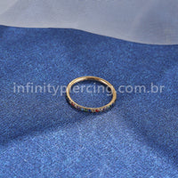 Piercing Argola Segmento Articulado Titânio Zircônia Colorida