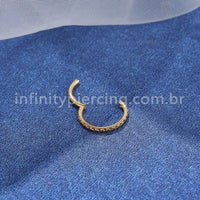 Piercing Argola Aço Cirurgico Segmento Articulado Detalhes Eestrelas