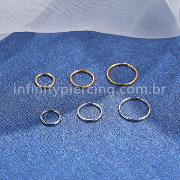 Piercing Argola Segmento Articulado Aço Cirúrgico