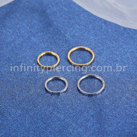 Piercing Argola Segmento Articulado Aço Cirúrgico Detalhado