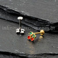 Piercing Labret Titânio Cerejinha