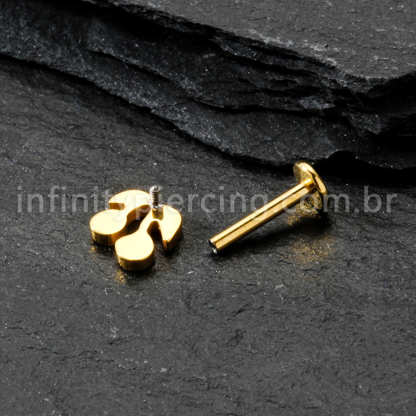Piercing Labret Titânio Cerejinha