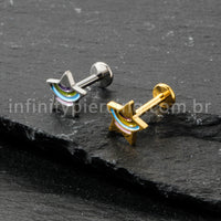 Piercing Labret Titânio Estrelinha