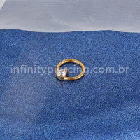 Piercing Argola Aço Cirúrgico Segmento Articulado Zircônia Gota