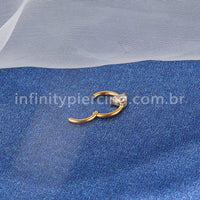 Piercing Argola Aço Cirúrgico Segmento Articulado Zircônia Gota