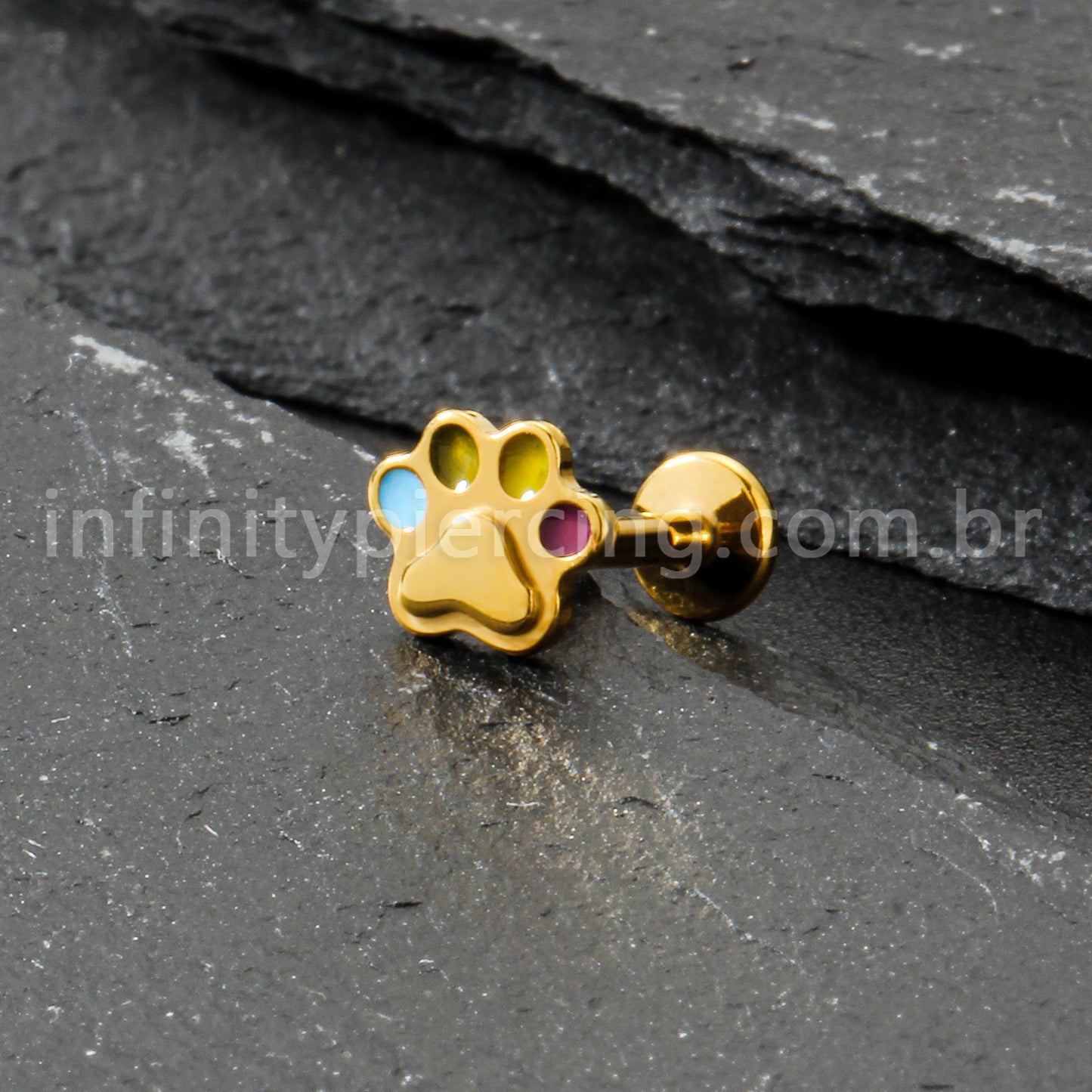 Piercing Labret Titânio Patinha