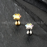 Piercing Labret Titânio Patinha