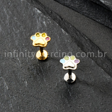 Piercing Labret Titânio Patinha