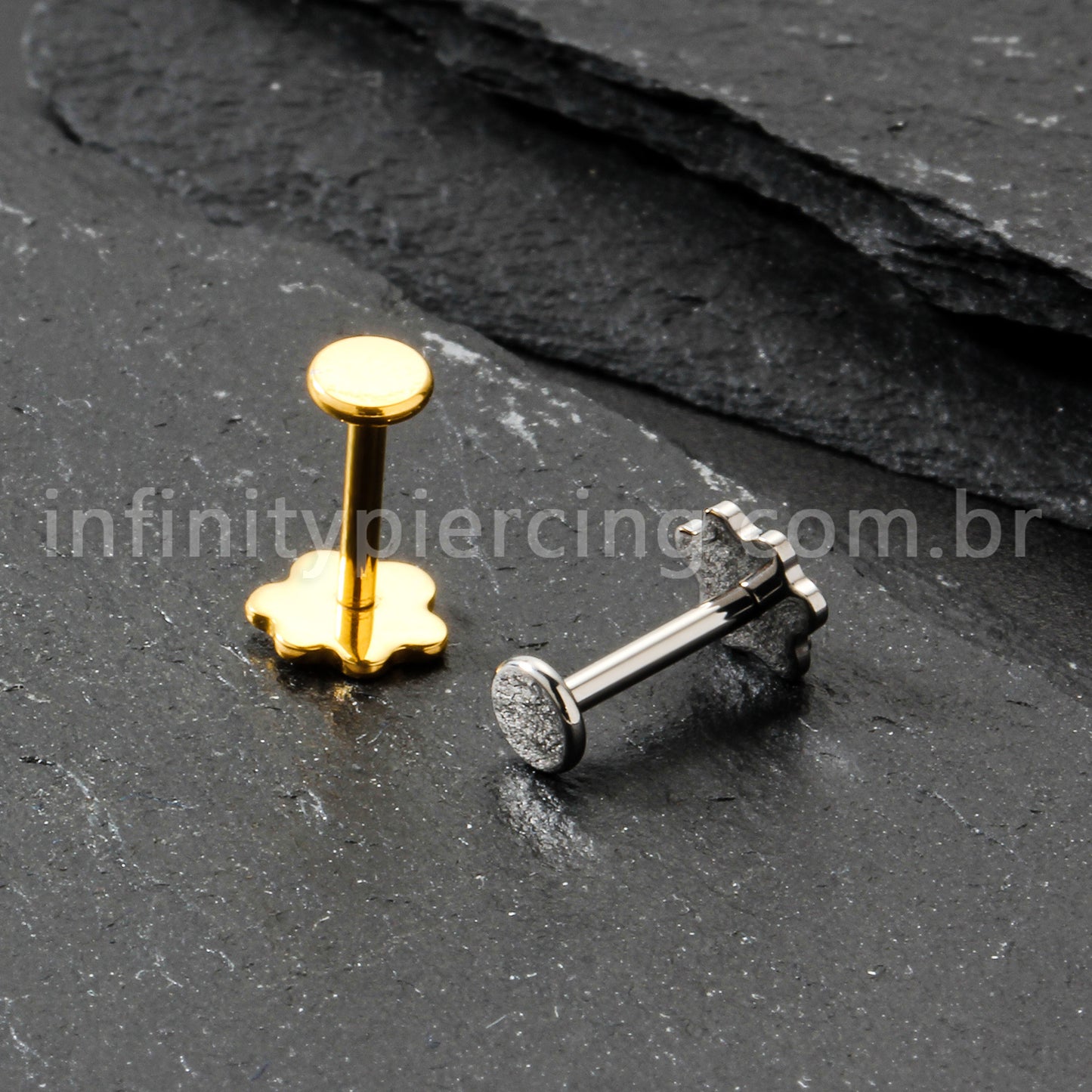 Piercing Labret Titânio Patinha