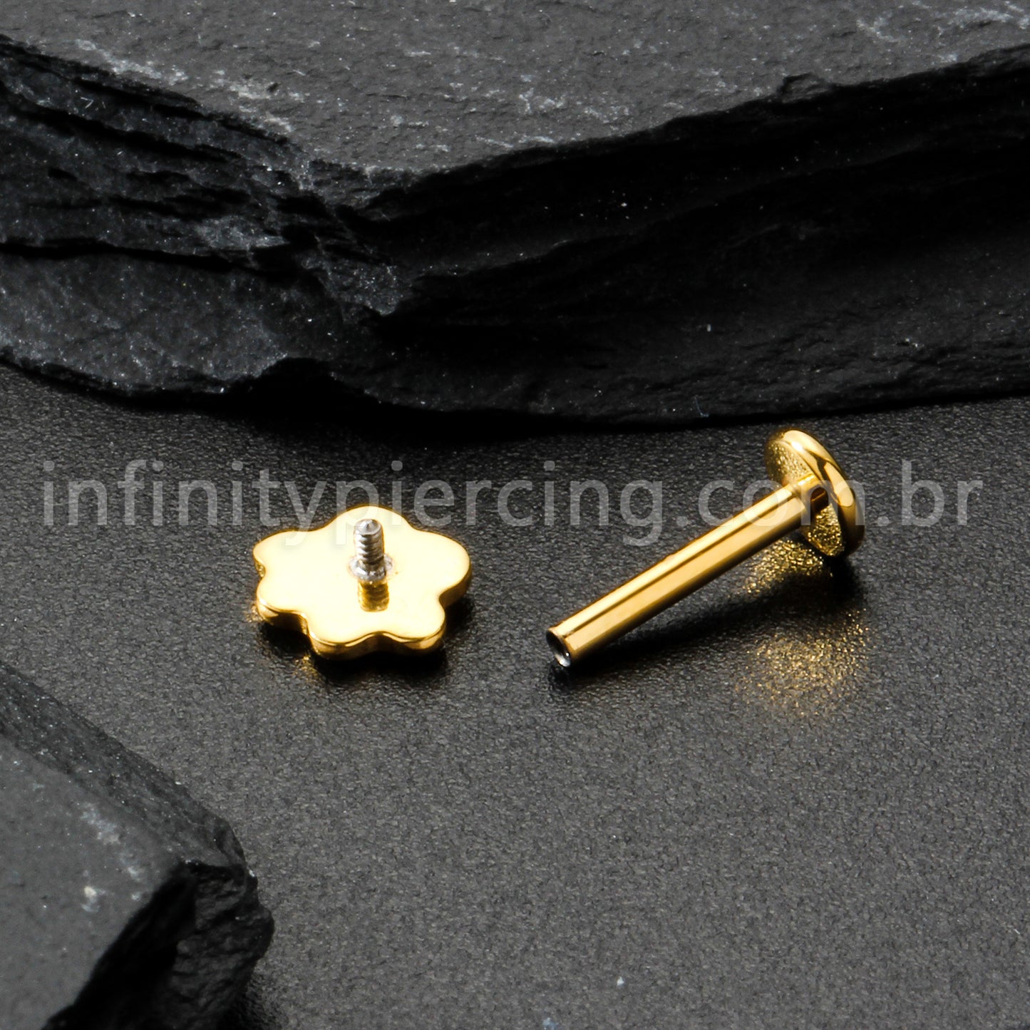 Piercing Labret Titânio Patinha