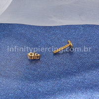 Piercing Labret Titânio Dupla Zircônia