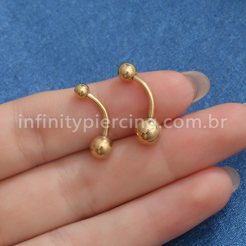 Piercing Banana Aço Cirúrgico Liso