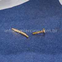 Piercing Labret Titânio Barras Curvo