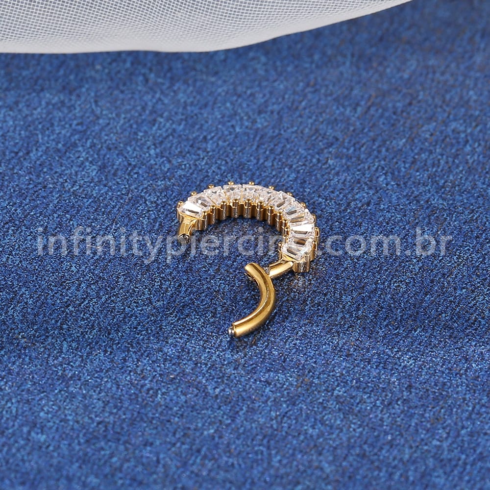 Piercing Argola Titânio Segmento Articulado Zircônia