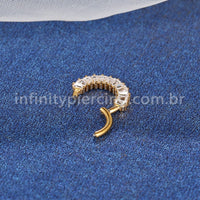 Piercing Argola Titânio Segmento Articulado Zircônia
