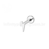 Piercing Labret Aço Cirúrgico Raio Zircônia