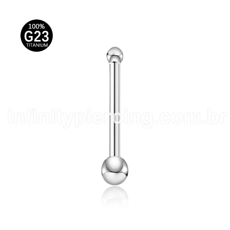 Piercing Nostril Reto Titânio Bolinha
