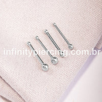 Piercing Nostril Reto Titânio Bolinha