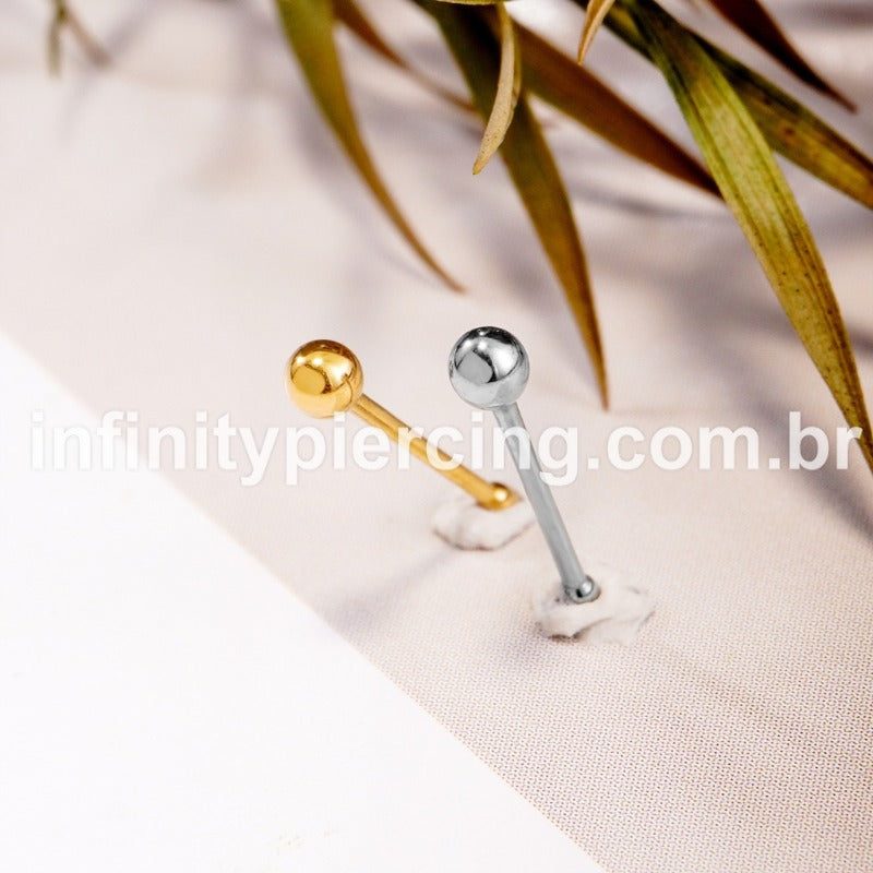 Piercing Nostril Reto Titânio Bolinha