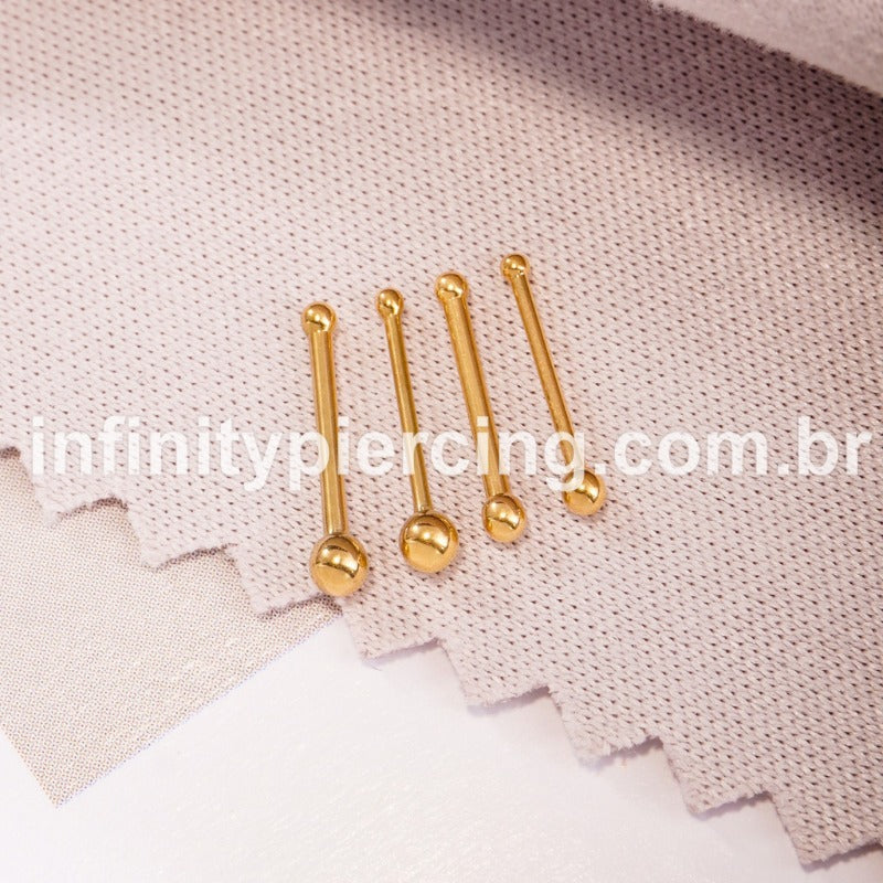 Piercing Nostril Reto Titânio Bolinha