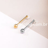 Piercing Nostril Reto Titânio Bolinha