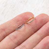 Piercing Argola Segmentada Aço Cirurgico 1 Fileira Zircônia Cravejada