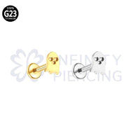 Piercing Labret Titânio Fantasma