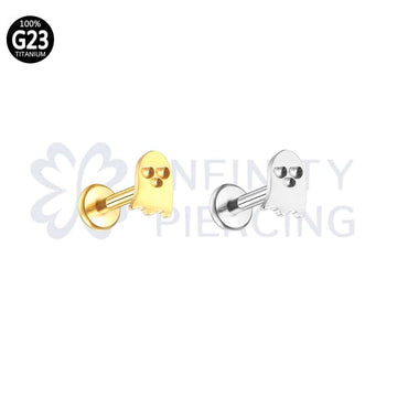 Piercing Labret Titânio Fantasma