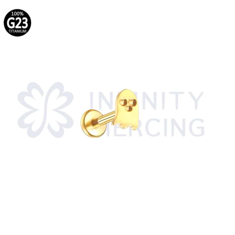 Piercing Labret Titânio Fantasma