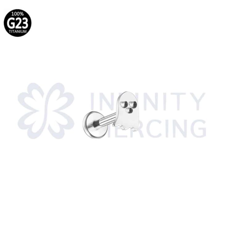 Piercing Labret Titânio Fantasma