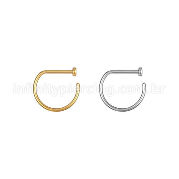 Piercing Argola D-Ring Aço Cirúrgico