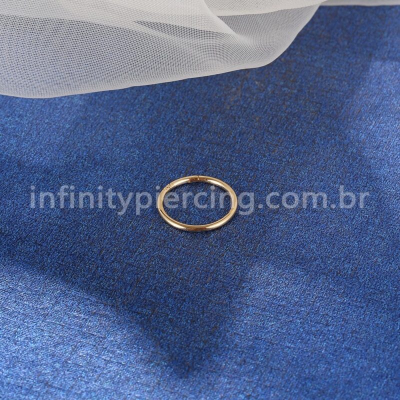 Piercing Argola Segmento Articulado Ouro 14K Lisa