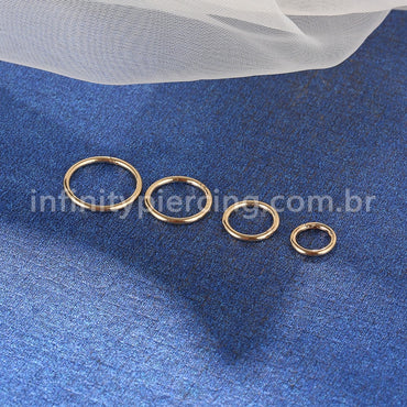 Piercing Argola Segmento Articulado Ouro 14K Lisa