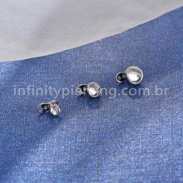 Piercing Microdermal Titânio Zircônia Com Ponta