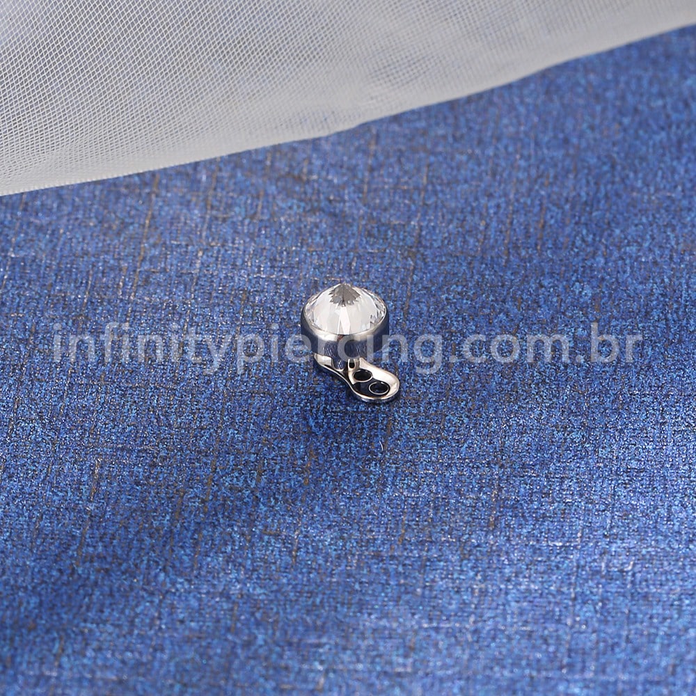 Piercing Microdermal Titânio Zircônia Com Ponta