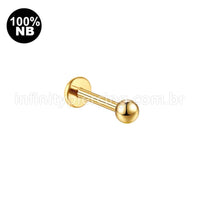 Piercing Labret Nióbio Rosca Interna