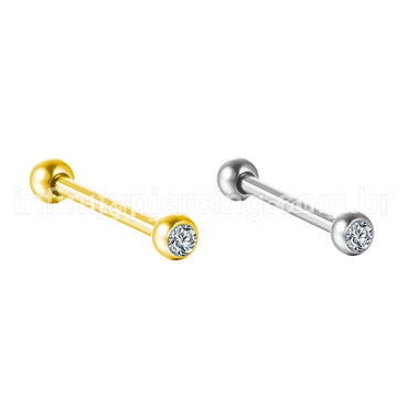 Piercing Mini Barbell Aço Cirúrgico