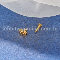 Piercing Labret Titânio Zircônia Cravejada