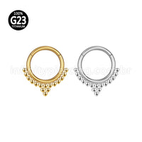 Piercing Argola Titânio Segmento Articulado Indiano