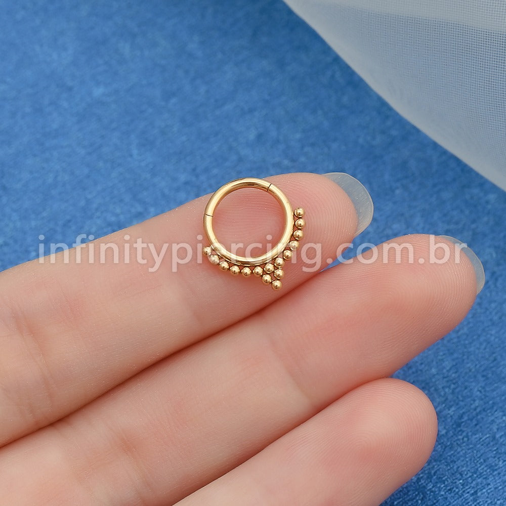 Piercing Argola Titânio Segmento Articulado Indiano