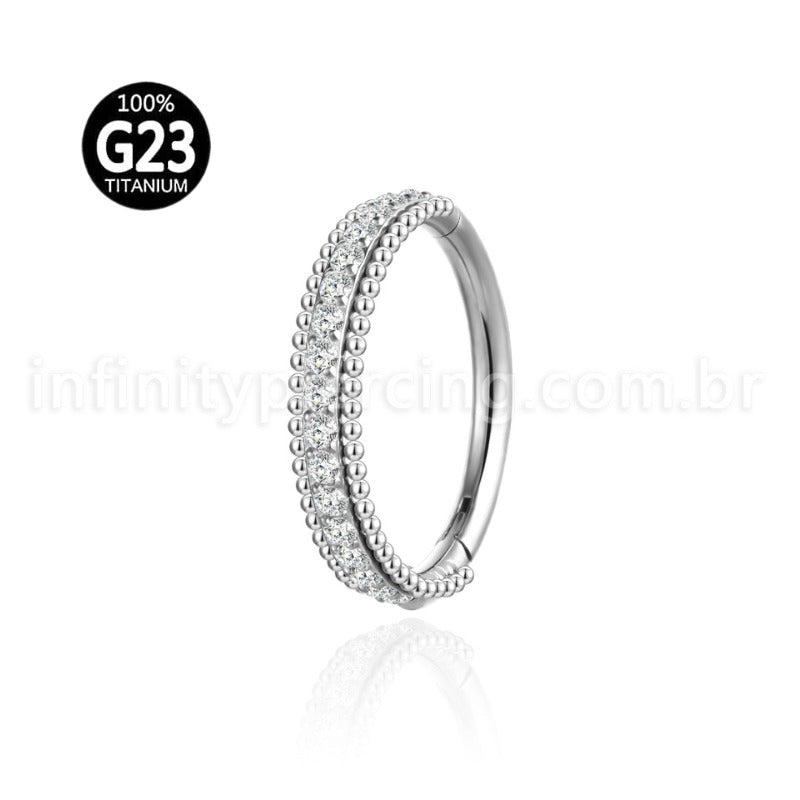 Piercing Argola  Titânio Segmento Articulado Indiano