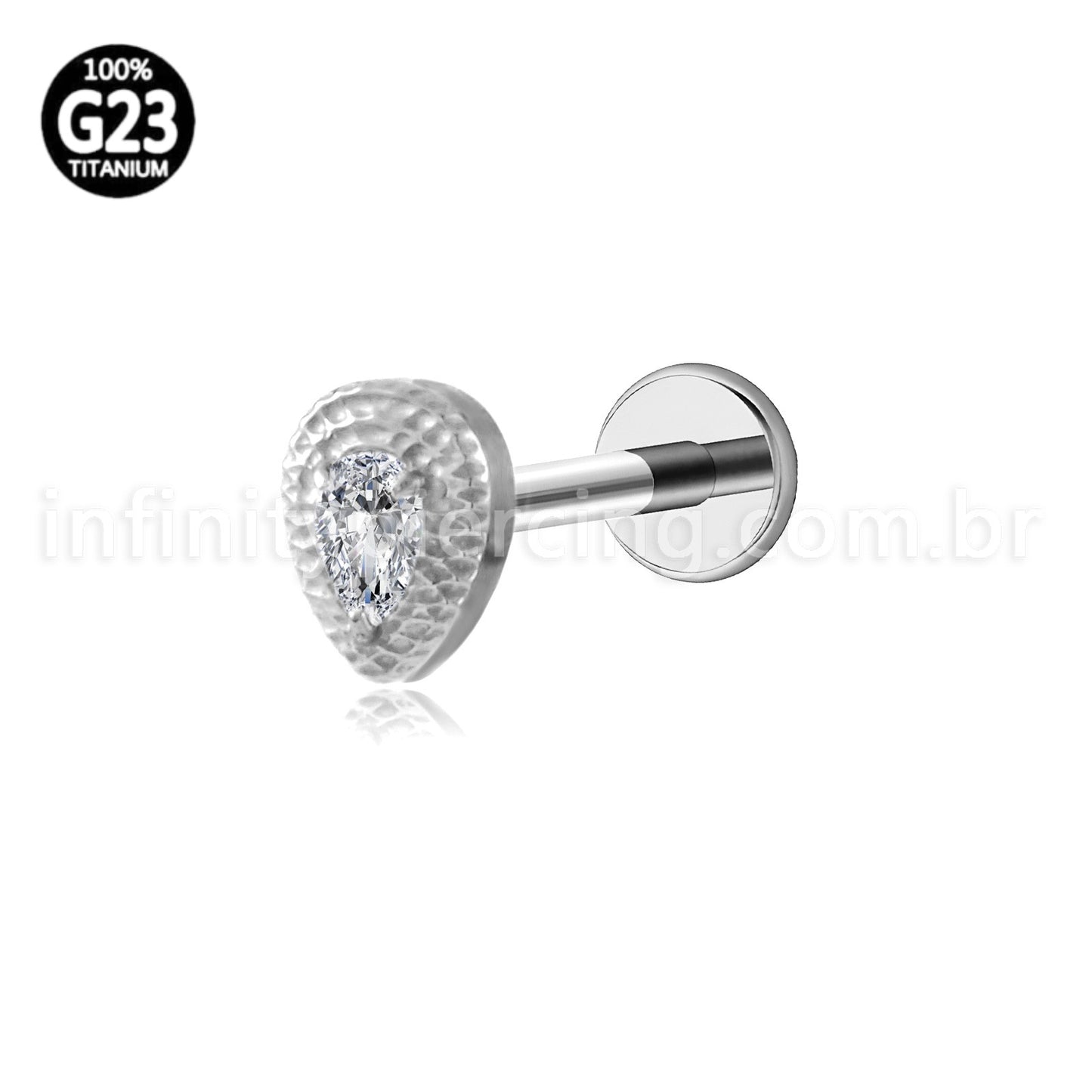 Piercing Labret Titânio Gota