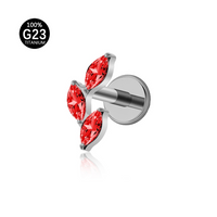 Piercing Labret TitâNio Com Trio ZircôNia
