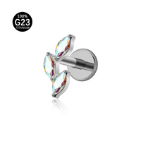 Piercing Labret TitâNio Com Trio ZircôNia