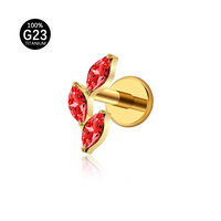 Piercing Labret TitâNio Com Trio ZircôNia