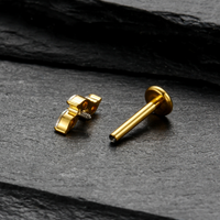 Piercing Labret TitâNio Com Trio ZircôNia