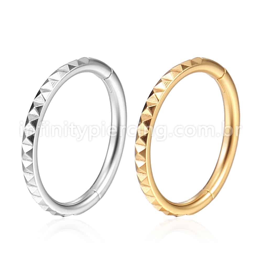 Piercing Argola Aço Cirúrgico Segmento Articulado Detalhado