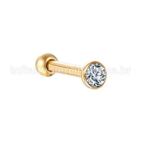 Piercing Minibarbell Australiano Aço Cirúrgico Zircônia