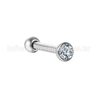 Piercing Minibarbell Australiano Aço Cirúrgico Zircônia